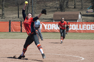 AnnaMarie Gatti started game 1 for Syracuse and got the save in game 2. For just the third time this season, SU used three pitchers.