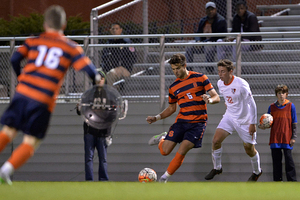 Senior defender Louis Cross scored in Syracuse's 2-1 NCAA tournament victory over Dartmouth last year. 
